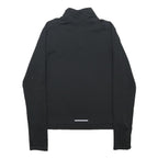 NIKE Womens Black 1/4 Zip Sweatshirt S Performance Activewear
