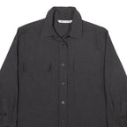 ZARA Womens Plain Shirt Grey Long Sleeve XS
