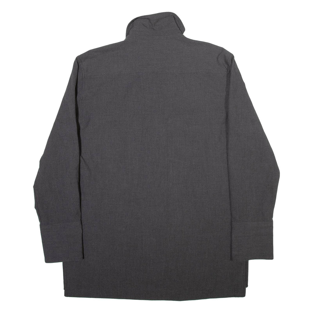 ZARA Womens Plain Shirt Grey Long Sleeve XS