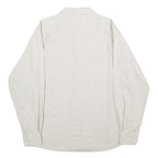 WRANGLER Mens Cream Cotton Shirt L Long Sleeve Button Front Pockets Classic