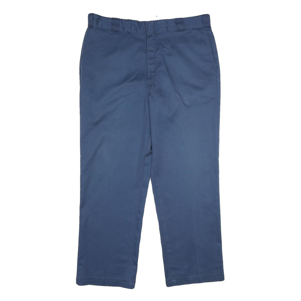 DICKIES Mens Classic Navy Blue Trousers W38 L30 Workwear Zip Closure