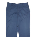 DICKIES Mens Classic Navy Blue Trousers W38 L30 Workwear Zip Closure