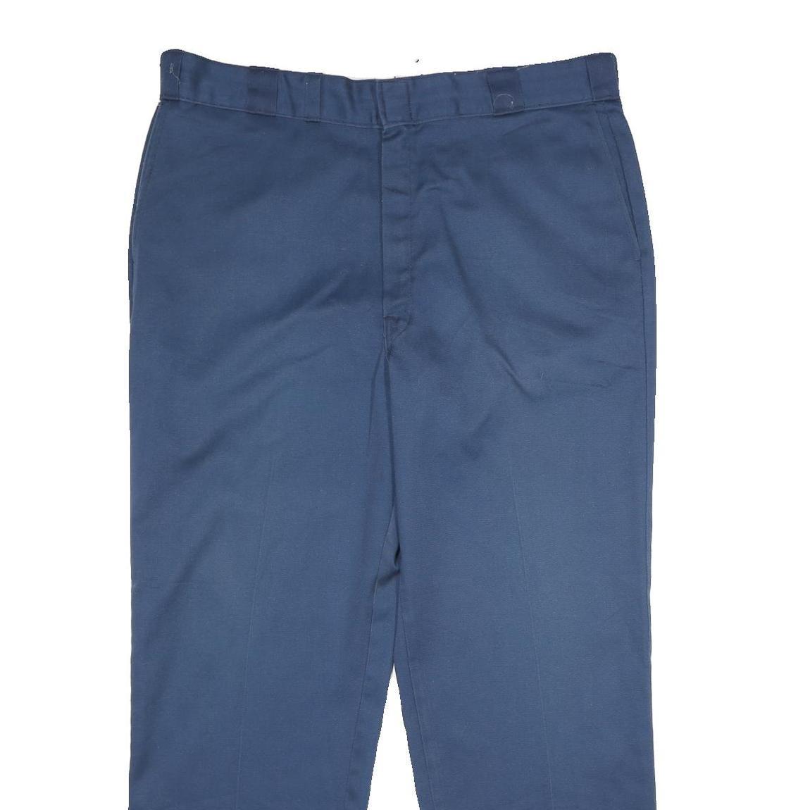 DICKIES Mens Classic Navy Blue Trousers W38 L30 Workwear Zip Closure