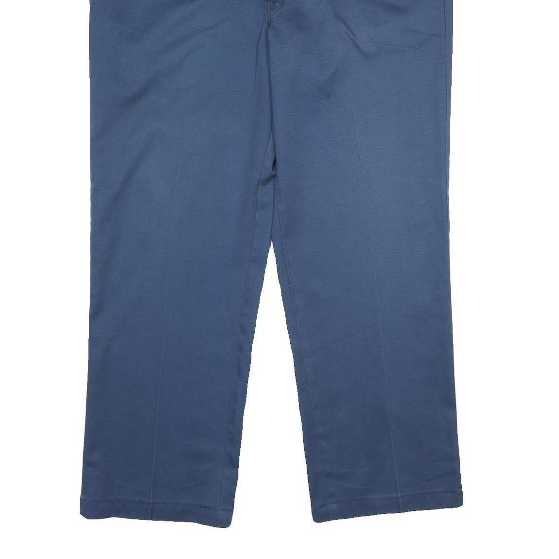 DICKIES Mens Classic Navy Blue Trousers W38 L30 Workwear Zip Closure