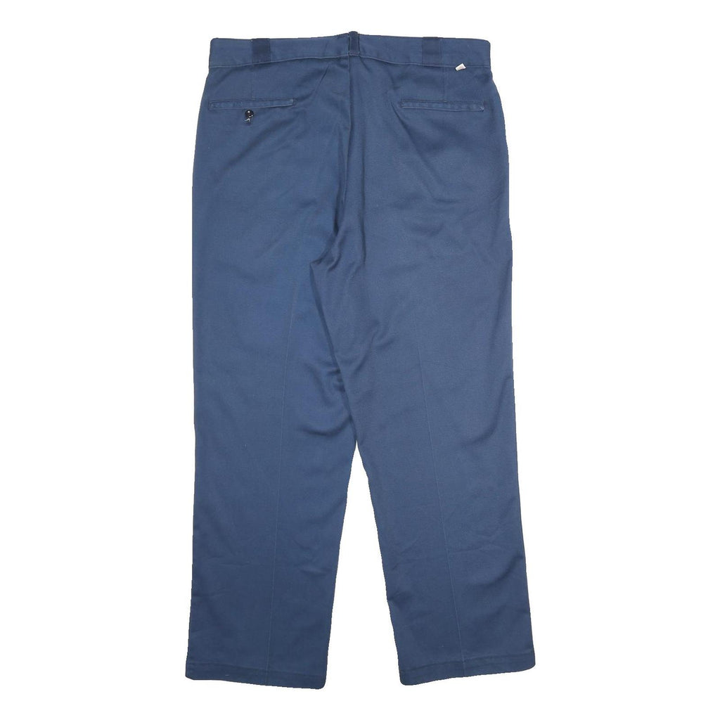DICKIES Mens Classic Navy Blue Trousers W38 L30 Workwear Zip Closure