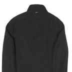 CALVIN KLEIN Mens Black Cotton Blend Zip Jacket M Plain Classic Casual Outerwear