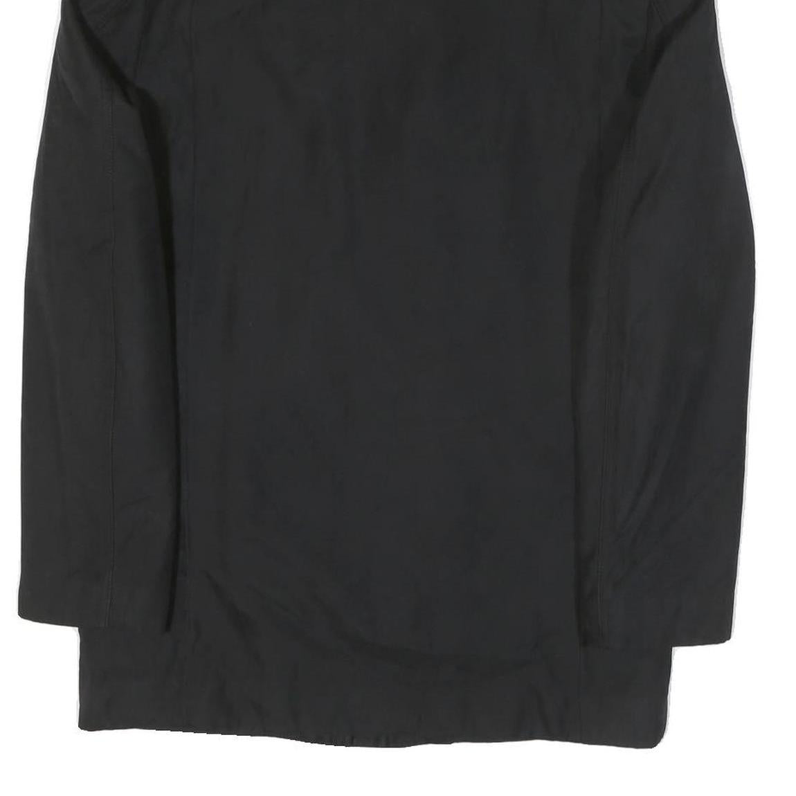 CALVIN KLEIN Mens Black Cotton Blend Zip Jacket M Plain Classic Casual Outerwear