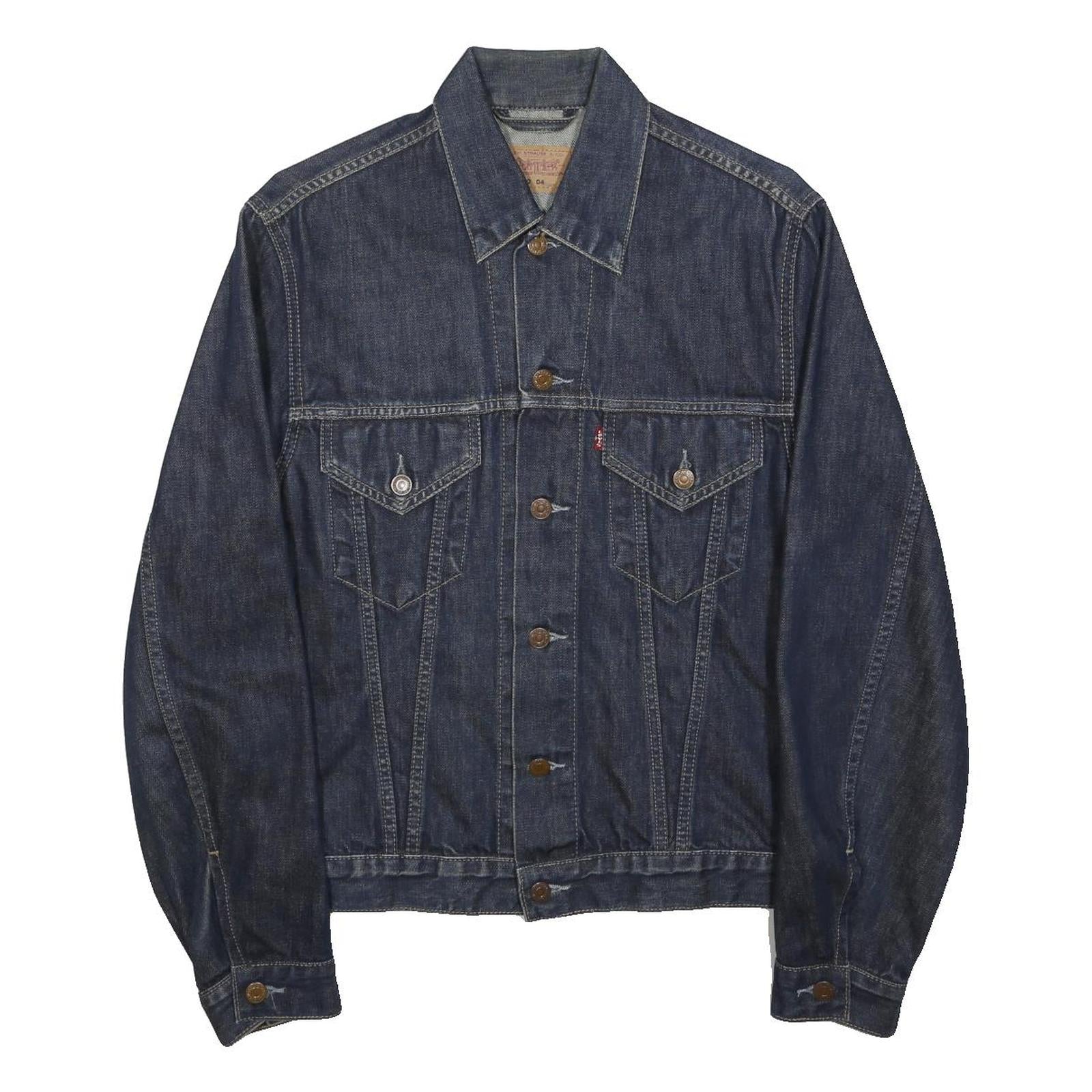 LEVI'S Mens Blue Denim Jacket L Cotton Regular Fit Button Long Sleeve Casual