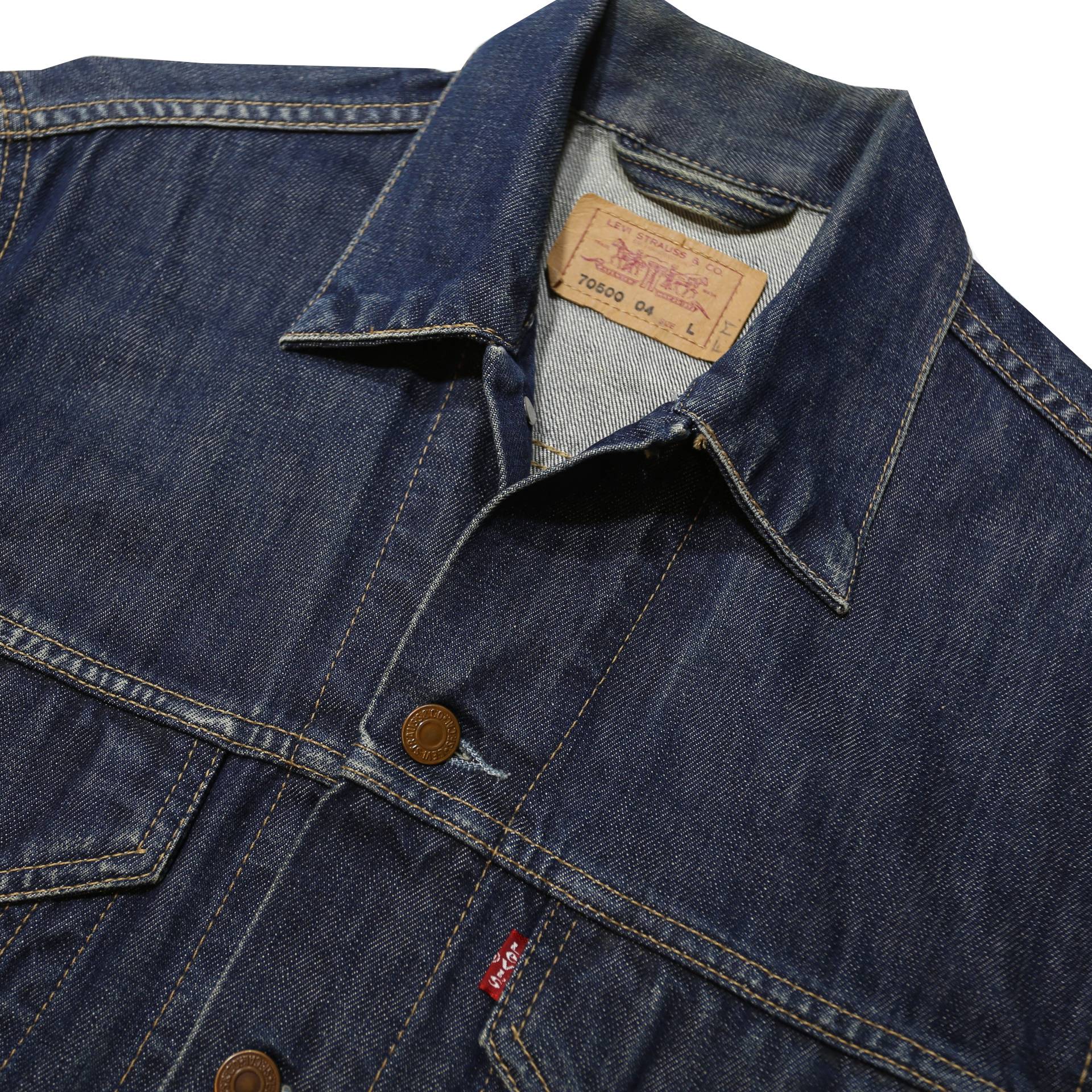 LEVI'S Mens Blue Denim Jacket L Cotton Regular Fit Button Long Sleeve Casual