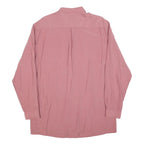 SAN CARLO Mens Rose Long Sleeve Shirt M Button Collar Polyester Blend Casual
