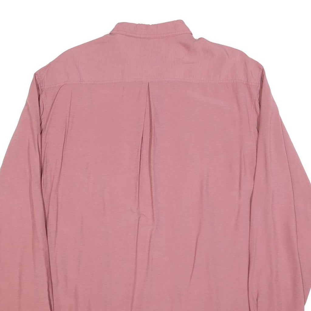 SAN CARLO Mens Rose Long Sleeve Shirt M Button Collar Polyester Blend Casual