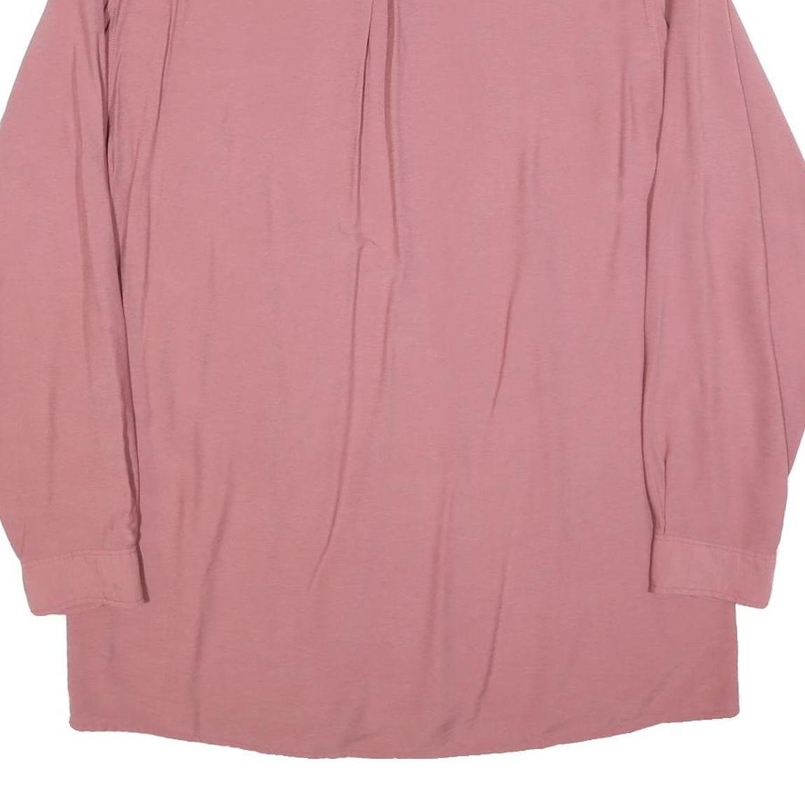 SAN CARLO Mens Rose Long Sleeve Shirt M Button Collar Polyester Blend Casual