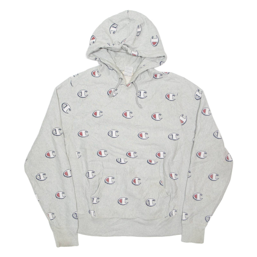 CHAMPION REVERSE WEAVE Mens Grey Hoodie M