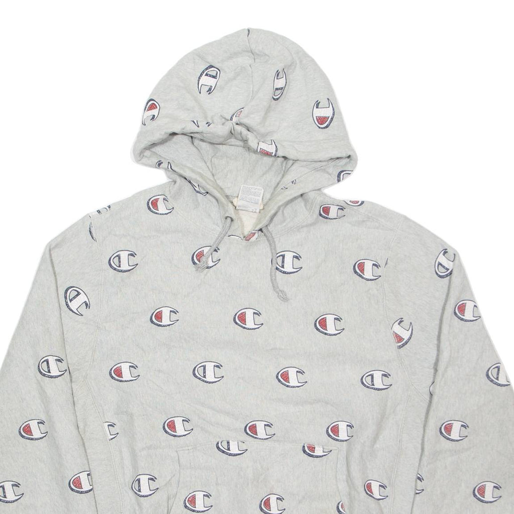 CHAMPION REVERSE WEAVE Mens Grey Hoodie M