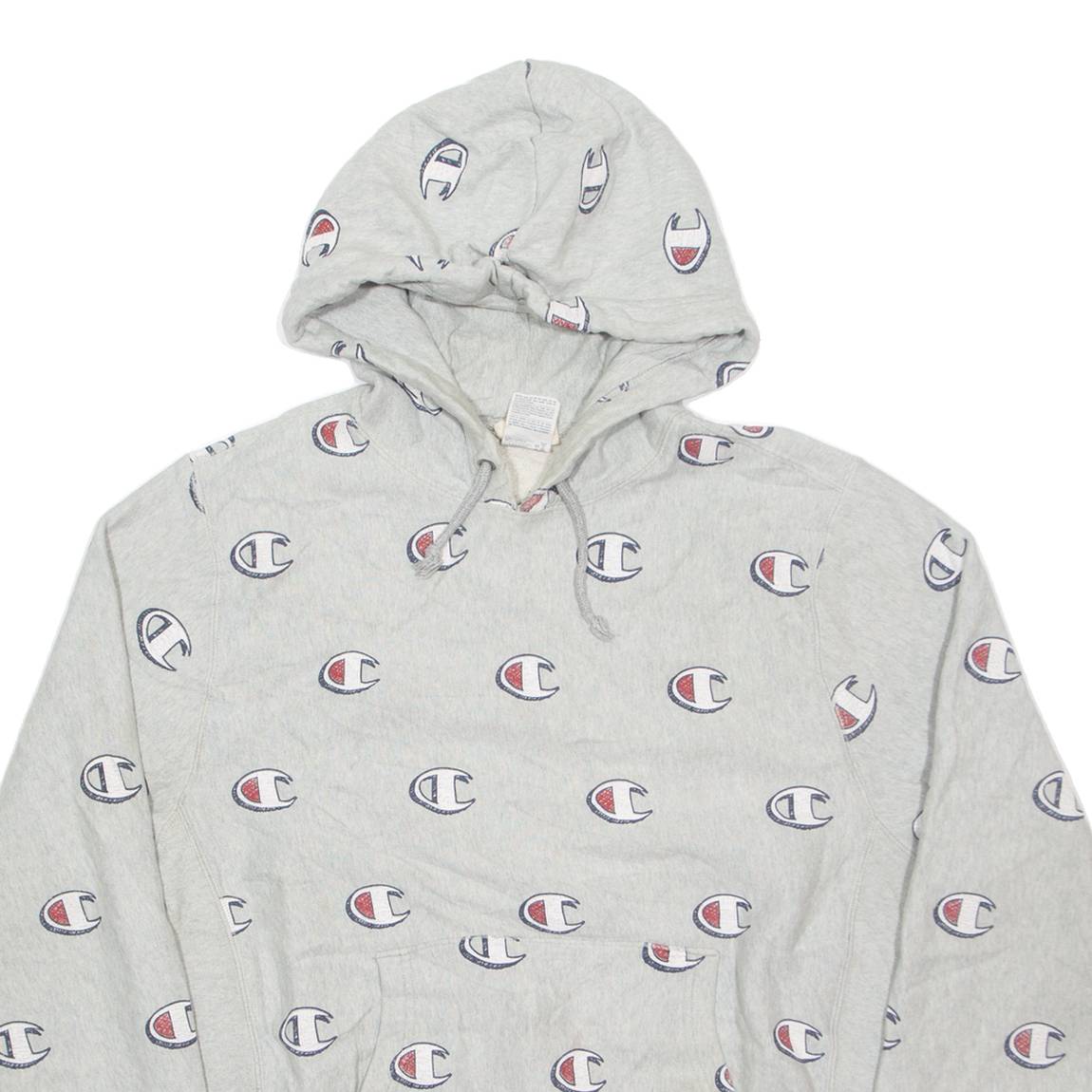 CHAMPION REVERSE WEAVE Mens Grey Hoodie M