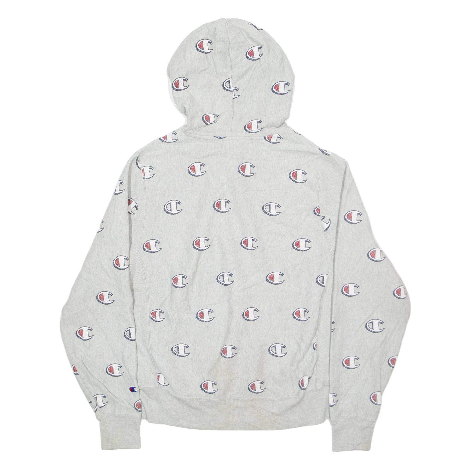CHAMPION REVERSE WEAVE Mens Grey Hoodie M