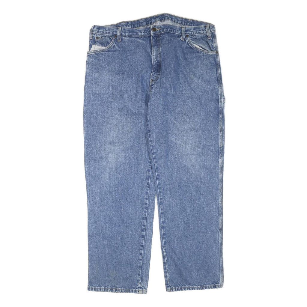 DICKIES Mens Regular Fit Blue Denim Jeans W42 L32 Workwear Casual Cotton Blend