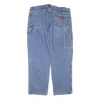 DICKIES Mens Regular Fit Blue Denim Jeans W42 L32 Workwear Casual Cotton Blend