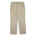 CARHARTT Mens Cotton Blend Beige Regular Fit Straight Trousers W36 L32 Workwear