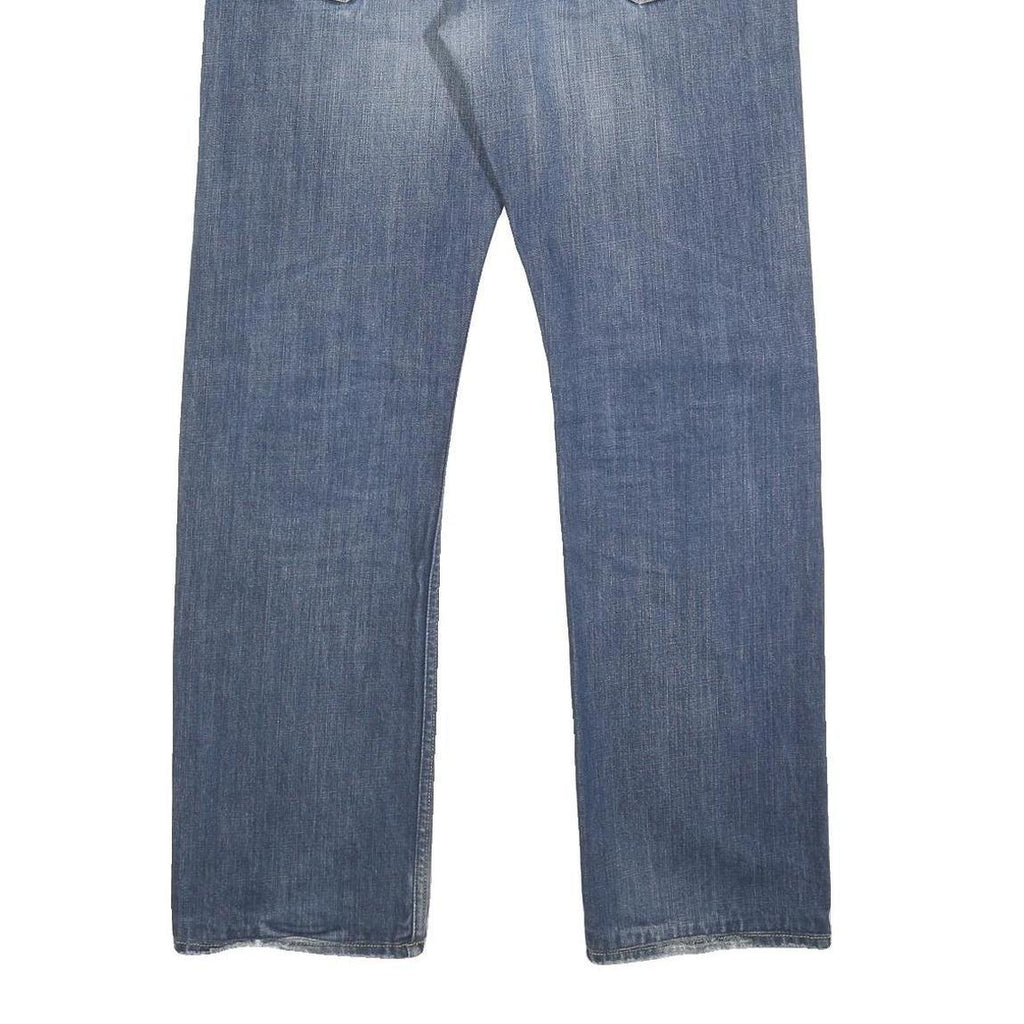 DIESEL Mens Regular Blue Denim Jeans W33 L31 Button Closure Classic Fit Straight