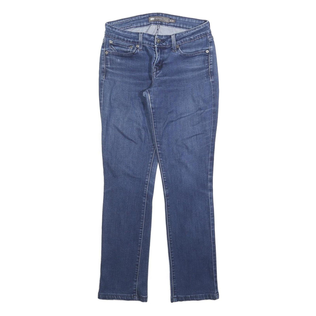 LEVI'S Womens Blue Regular Straight Denim Medium W25 L28 Zip Jeans