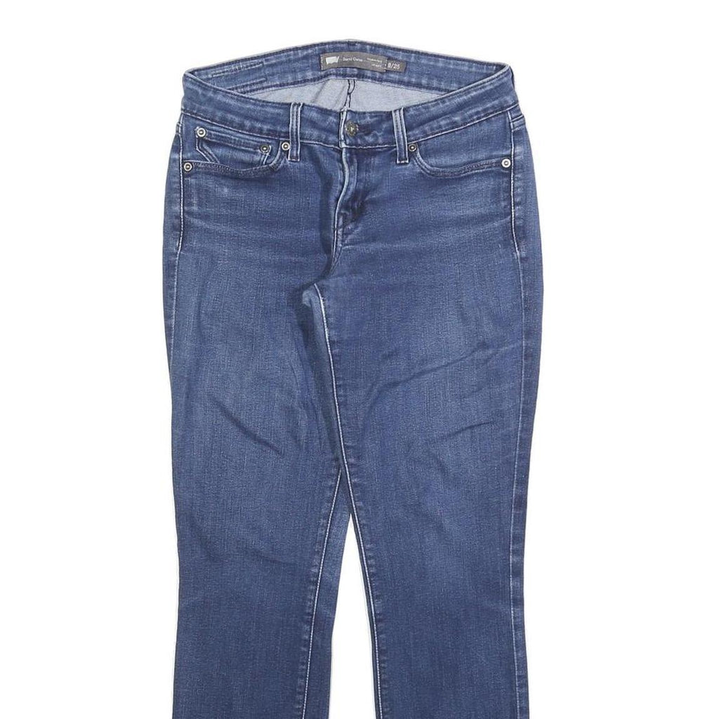 LEVI'S Womens Blue Regular Straight Denim Medium W25 L28 Zip Jeans