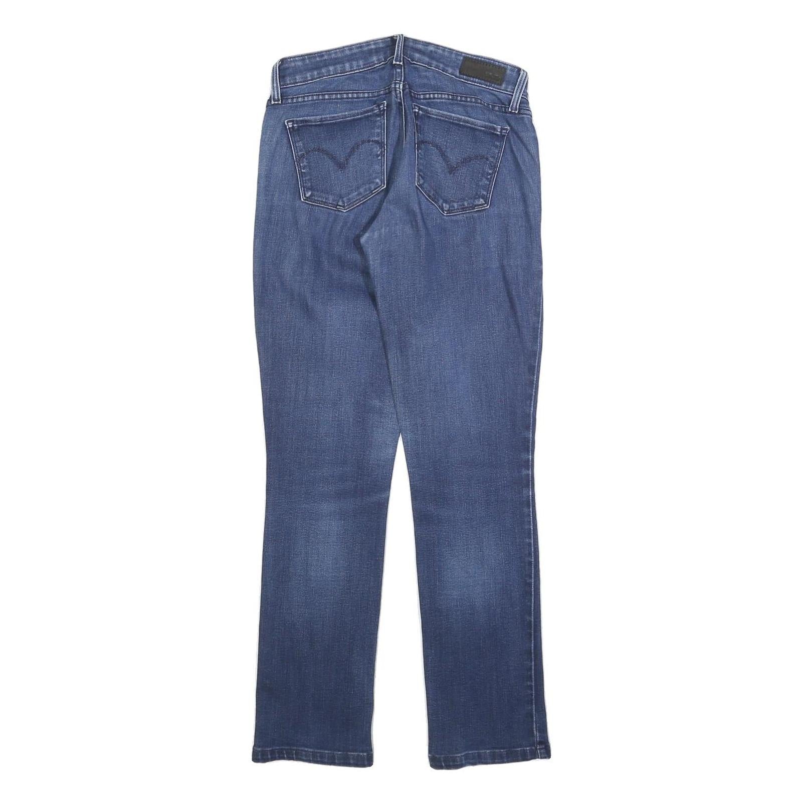 LEVI'S Womens Blue Regular Straight Denim Medium W25 L28 Zip Jeans