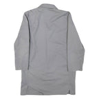 Mens Grey Cotton Classic Jacket L Button Closure Plain Workwear Utility