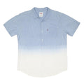 LEVI'S Mens Blue & White Cotton Blend Short Sleeve Shirt L Casual Summer Button