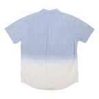 LEVI'S Mens Blue & White Cotton Blend Short Sleeve Shirt L Casual Summer Button