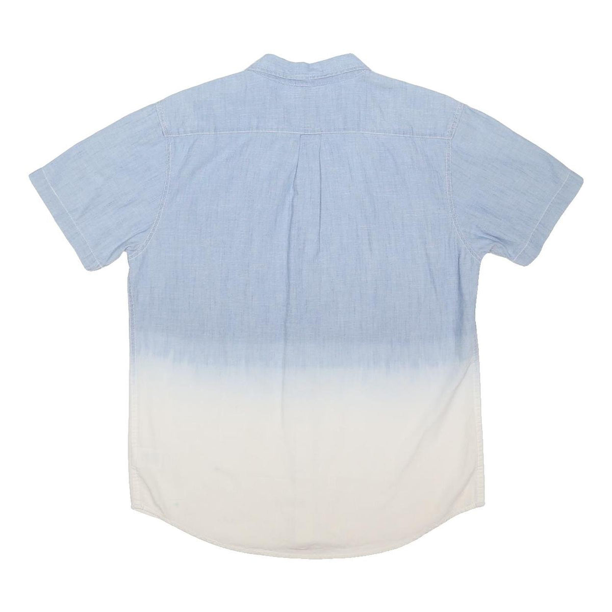 LEVI'S Mens Blue & White Cotton Blend Short Sleeve Shirt L Casual Summer Button
