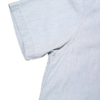 LEVI'S Mens Blue & White Cotton Blend Short Sleeve Shirt L Casual Summer Button
