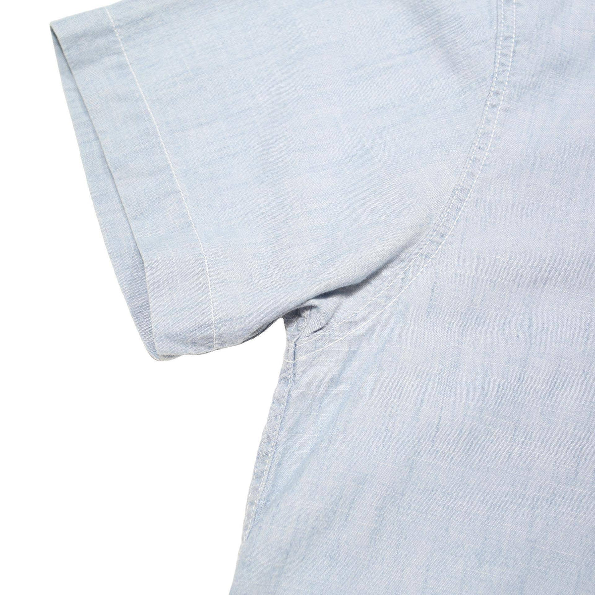 LEVI'S Mens Blue & White Cotton Blend Short Sleeve Shirt L Casual Summer Button