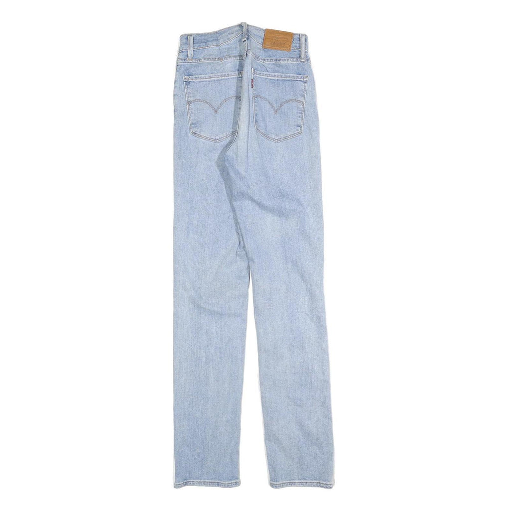 LEVI'S 724 Womens Jeans Light Blue Slim Straight Denim W26 L30 Ripped Distressed