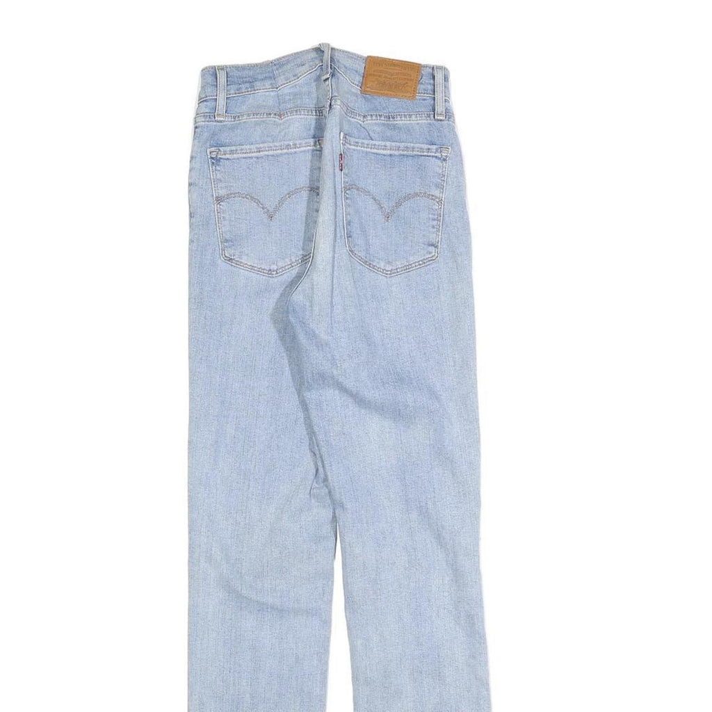 LEVI'S 724 Womens Jeans Light Blue Slim Straight Denim W26 L30 Ripped Distressed