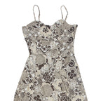 BIAGGINI Womens Fit & Flare Dress Grey Floral Sleeveless Knee Length 2XL