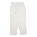 CHRISTOPHER & BANKS Womens Cotton Blend Relaxed Beige Trousers W28 L28 Casual