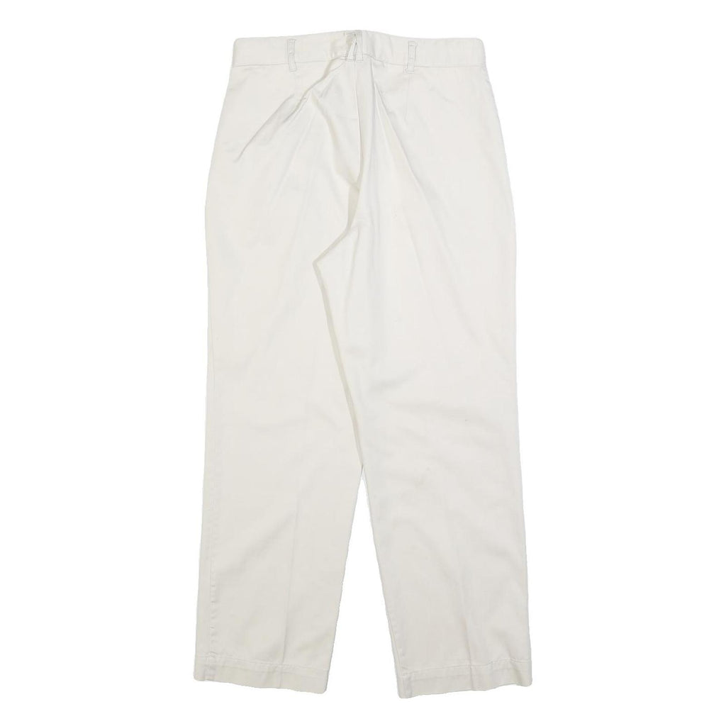 CHRISTOPHER & BANKS Womens Cotton Blend Relaxed Beige Trousers W28 L28 Casual