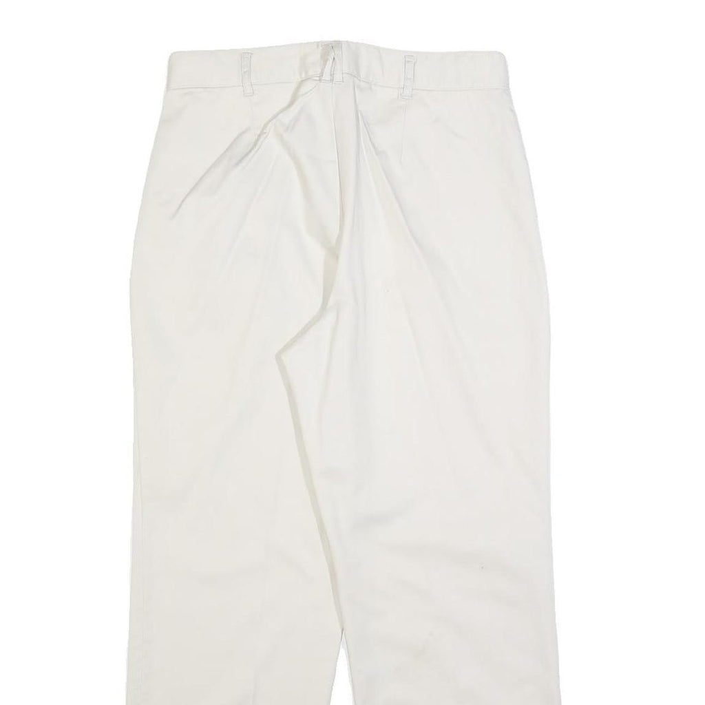 CHRISTOPHER & BANKS Womens Cotton Blend Relaxed Beige Trousers W28 L28 Casual