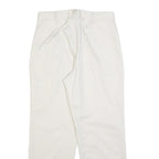 CHRISTOPHER & BANKS Womens Cotton Blend Relaxed Beige Trousers W28 L28 Casual