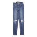 LEVI'S 721 Womens Jeans Blue Slim Skinny Denim Medium W26 L30 Distressed