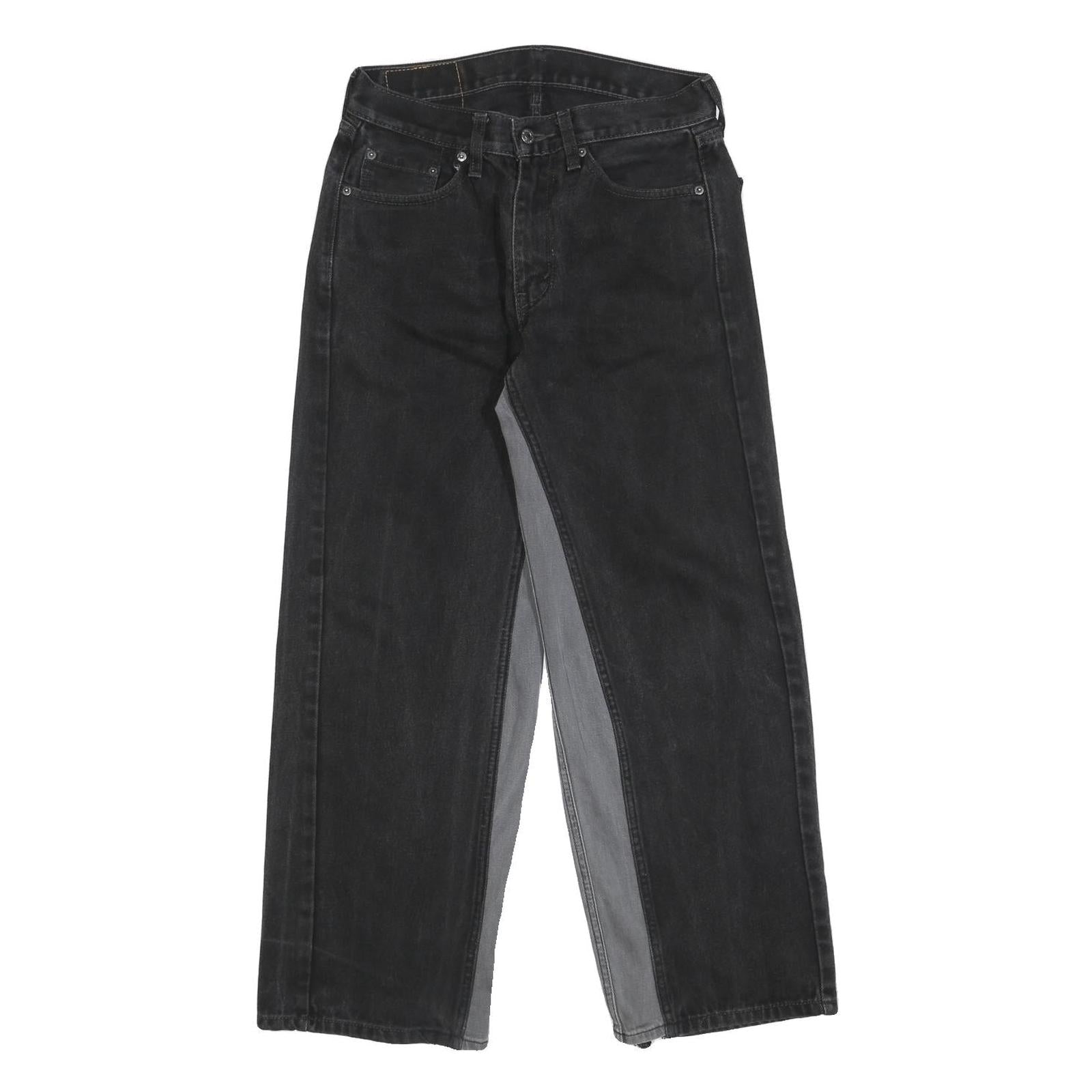 LEVI'S 505 Mens Jeans Black Loose Straight Denim Medium W30 L30 Classic Style