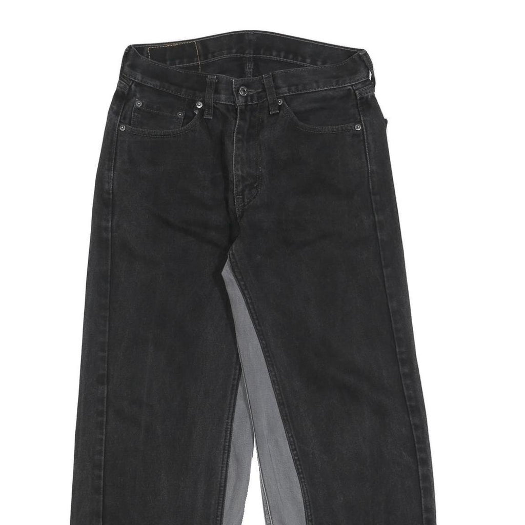 LEVI'S 505 Mens Jeans Black Loose Straight Denim Medium W30 L30 Classic Style