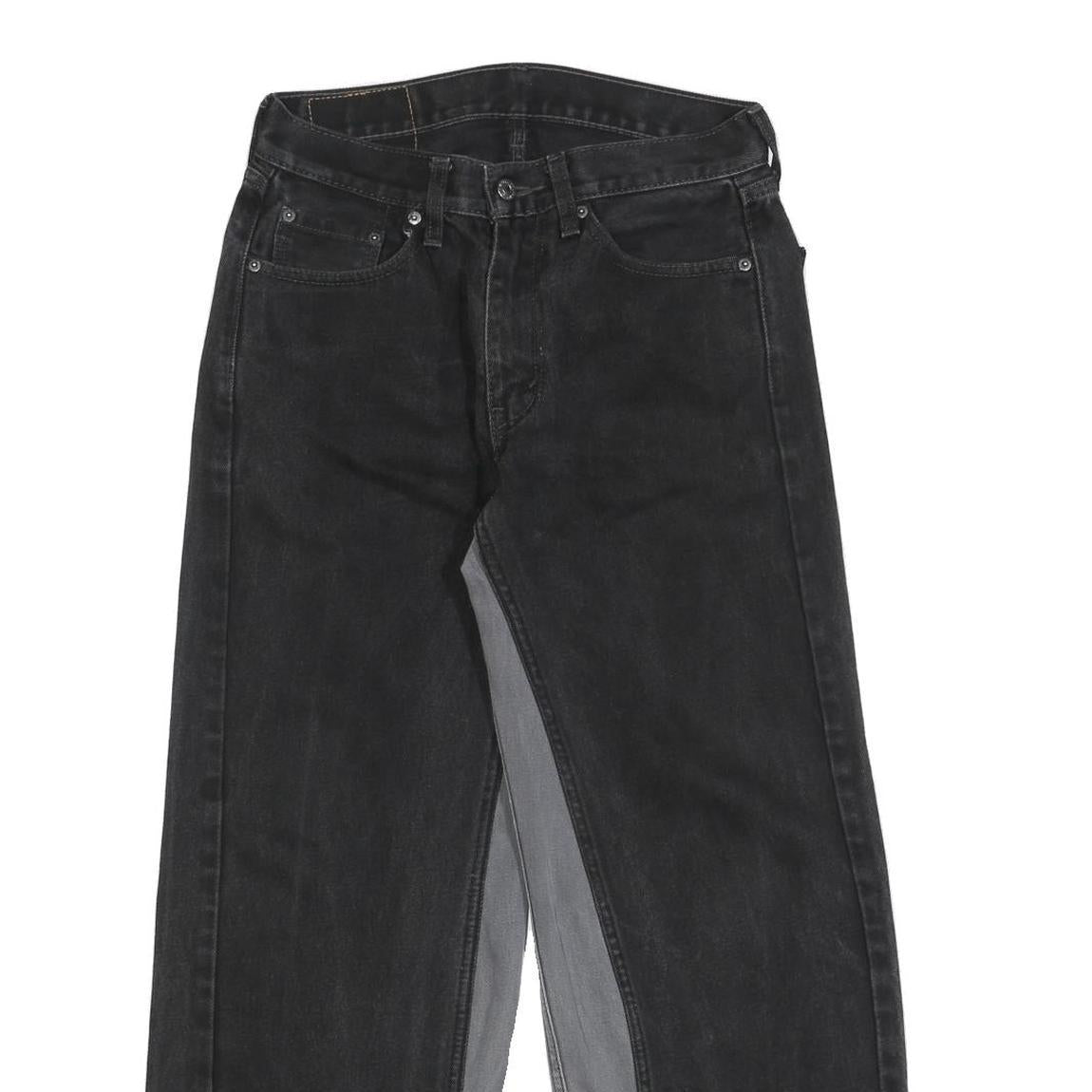 LEVI'S 505 Mens Jeans Black Loose Straight Denim Medium W30 L30 Classic Style