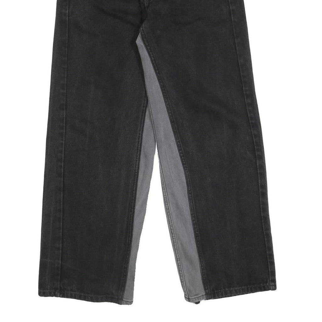 LEVI'S 505 Mens Jeans Black Loose Straight Denim Medium W30 L30 Classic Style