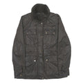 FAT FACE Womens Brown Jacket UK 12 Cotton Blend Zip Casual Classic