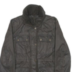 FAT FACE Womens Brown Jacket UK 12 Cotton Blend Zip Casual Classic