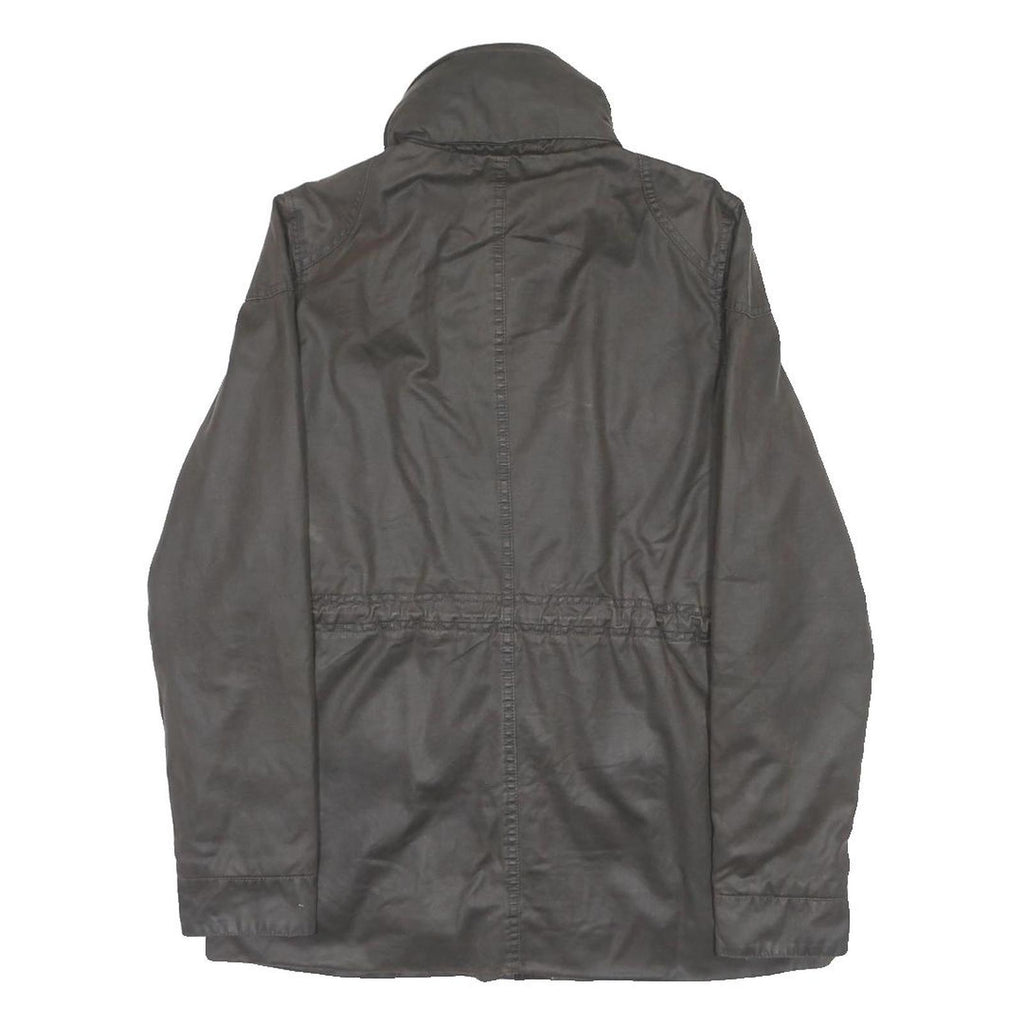 FAT FACE Womens Brown Jacket UK 12 Cotton Blend Zip Casual Classic