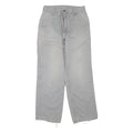 CARHARTT Womens Jeans White Regular Straight Denim W32 L30 Workwear Zip Closure
