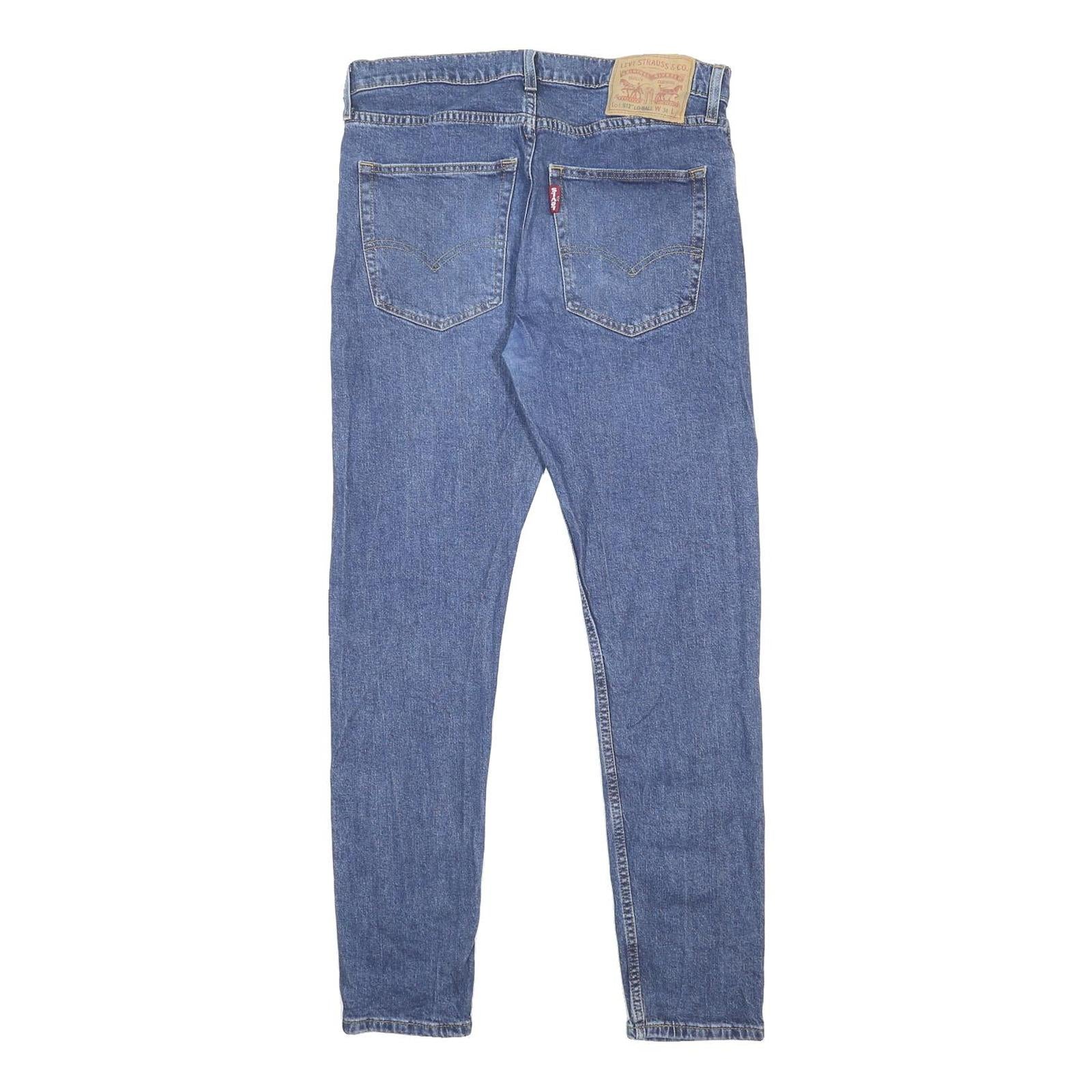LEVI'S 512 LO-BALL Mens Jeans Blue Slim Skinny Denim W34 L31 Classic Zip